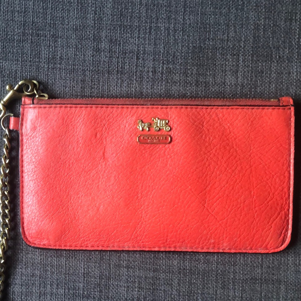 Coach zip wristlet